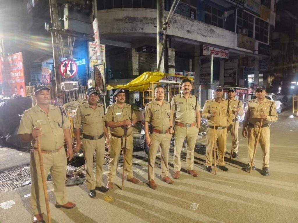 Nainital police checking hotels and vehicles during DSB Campus Nainital election
